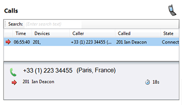 Calls page