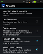 Advanced settings
